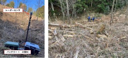 Eバンドレーダーによる山間部の獣害監視実証に成功