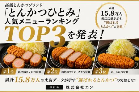 高級とんかつブランド「とんかつひとみ」人気メニュー