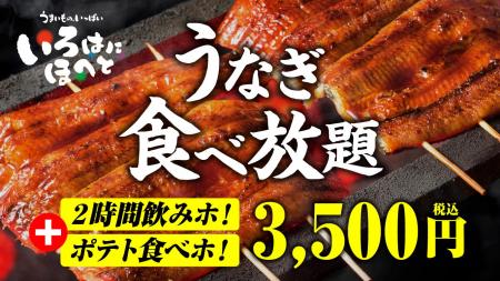 【いろはにほへと】うなぎ食べ放題付きで3,500円！2時