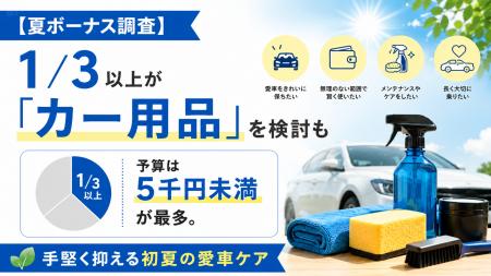【夏ボーナス調査】1/3以上が「カー用品」を検討も予