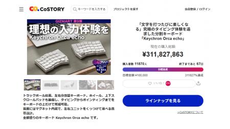 Keychronと共同開発した左右分割キーボード「Keychron