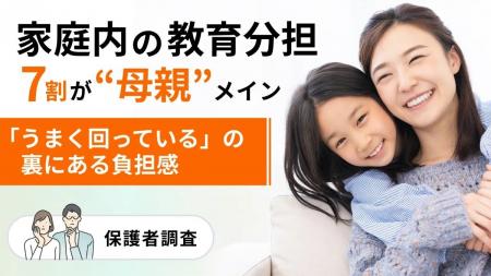 小学生家庭の教育分担、7割が母親メイン。「うまく回