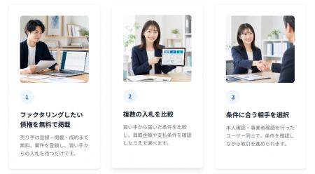 【新サービス】債権の買取入札を比較できる、ファクタ