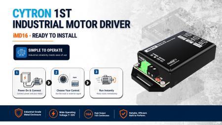 Cytron社新製品 産業用DCモータードライバ「iMD16」を