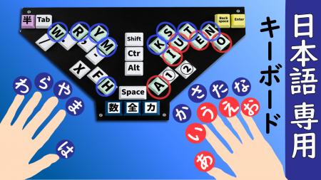 日本語専用『右手あいうえおキーボード』を発表。 新