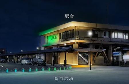 JR東日本 行田駅開業60周年記念イベントにライトアッ