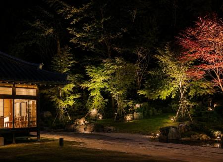 【町田】鶴川香山園に夜の新たな魅力　庭園を優しく彩