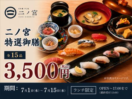 【回らない寿司を一貫80円から】日本橋すし処 二ノ宮 
