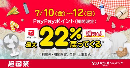夏のお買い物を応援するYahoo!ショッピングの「超PayP
