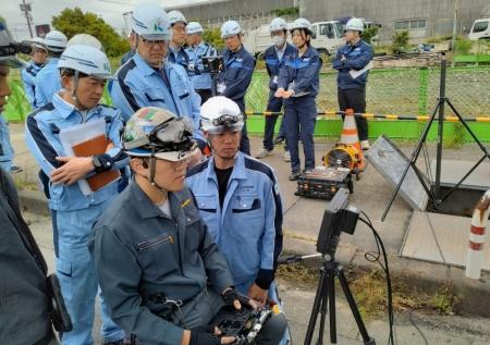 福岡市にて「No Entry」下水道管路点検の技術検証を実