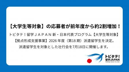 トビタテ！留学JAPAN 新・日本代表プログラム【大学生