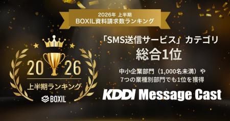 KDDI Message Cast、「2026年上半期 BOXIL資料請求数