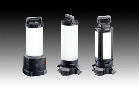 工事現場を明るく照らす配線工事不要のLED投光器ライ