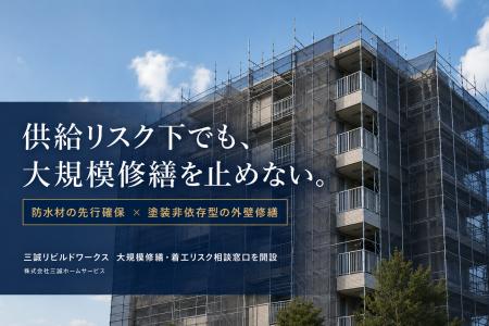 材料供給リスクで大規模修繕の延期不安が高まる中、三