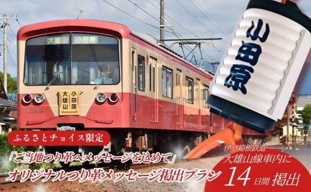 【神奈川県小田原市】寄付者のメッセージをのせて大雄