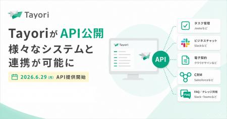 カスタマーサポートツール「Tayori」がAPIを公開。社