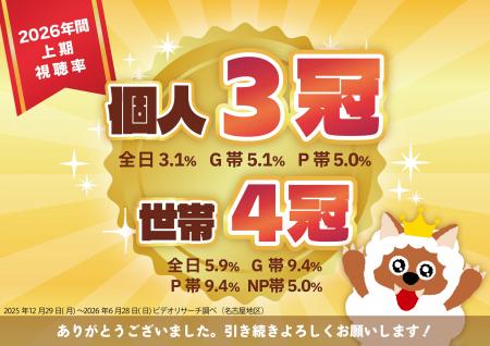 いつもメ～テレをご覧いただきありがとうございます　