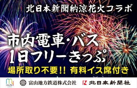 ＜先着300枚限定＞my routeで富山の北日本新聞納涼花