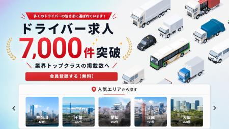 ドライバー専門求人サイト「カラフルキャリア」、掲載