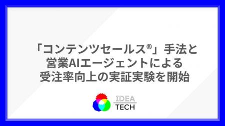 IDEATECH、「コンテンツセールス(R)」手法と営業AIエ