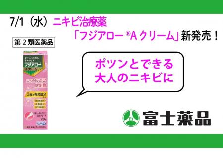 ポツンとできる大人のニキビにニキビ治療薬「フジアロ