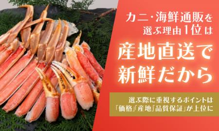 カニ・海鮮通販を選ぶ理由1位は「産地直送で新鮮だか