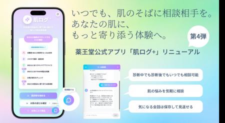 いつでも、肌のそばに相談相手を。肌相談LLM搭載。