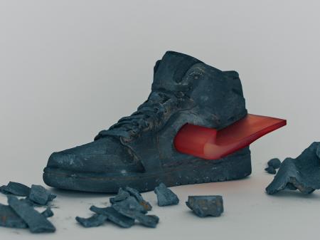 山崎晴太郎のアート作品「未来からの化石#01 “Nike A 山崎晴太郎のアート作品「未来からの化石#01 “Nike A