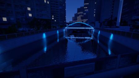 品川区「ヒカリの水辺プロジェクト」鈴懸歩道橋の特別 品川区「ヒカリの水辺プロジェクト」鈴懸歩道橋の特別