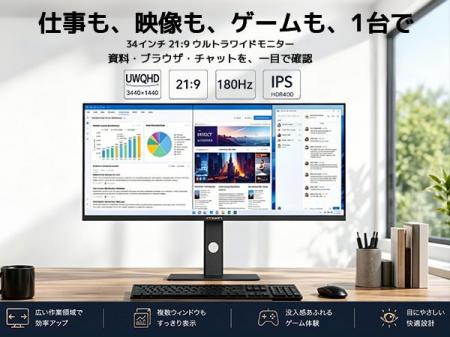 【新発売】INNOCN、34インチIPSウルトラワイドモニタ 【新発売】INNOCN、34インチIPSウルトラワイドモニタ