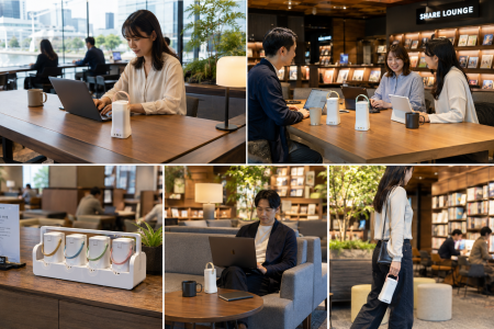 電源の場所に縛られないラウンジ体験へ SHARE LOUNGE 電源の場所に縛られないラウンジ体験へ SHARE LOUNGE