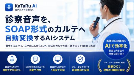 “話すだけでカルテができる”--診察音声からSOAP形式の