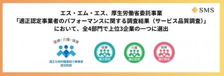 エス・エム・エス、厚生労働省委託事業「適正認定事業 エス・エム・エス、厚生労働省委託事業「適正認定事業