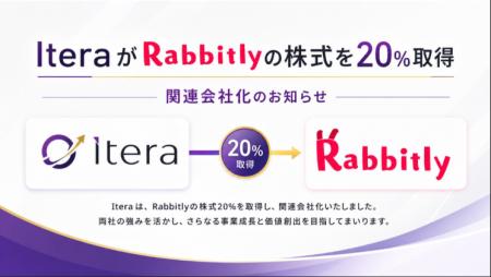 株式会社Rabbitly、株式会社Iteraと資本提携し、同社 株式会社Rabbitly、株式会社Iteraと資本提携し、同社