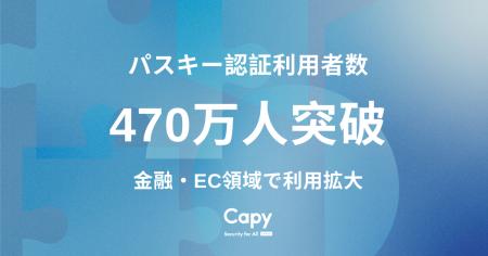 Capy株式会社、パスキー認証の利用者数が470万人を突