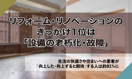 リフォーム・リノベーションのきっかけ1位は「設備の