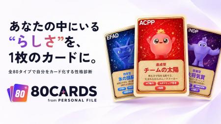 株式会社Personalが全80タイプの無料性格診断「80CARD 株式会社Personalが全80タイプの無料性格診断「80CARD