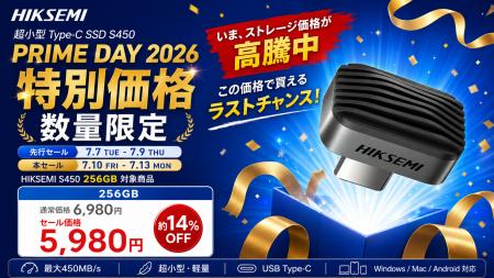 【Amazonプライムデー】指先サイズ2.8g・USB Type-Cの
