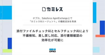 オプロ、Salesforce AgentExchange上で「カミレスAIエ