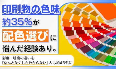 印刷物の色味、約35％が