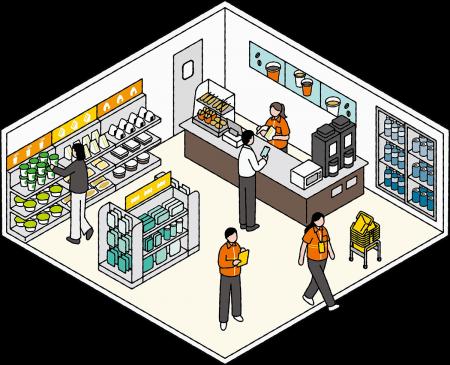 【特許技術：バイトテロ対策】店舗に入ると自動でカメ