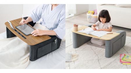ソファやベッドが快適ワーク空間に。膝上テーブルを発