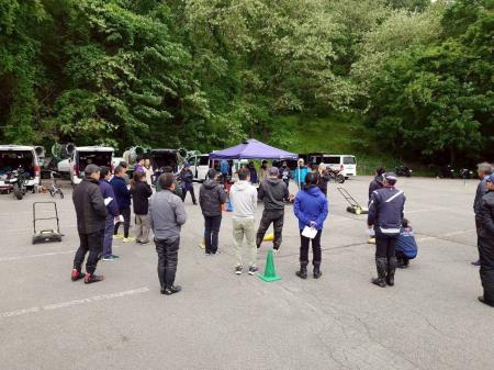 長野・佐久のバイク練習場パラダモトジムカーナが後半