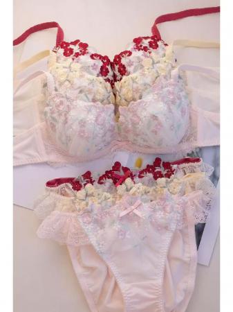 OEM ブラジャー　オリジナル刺繍　下着セット　卸販売