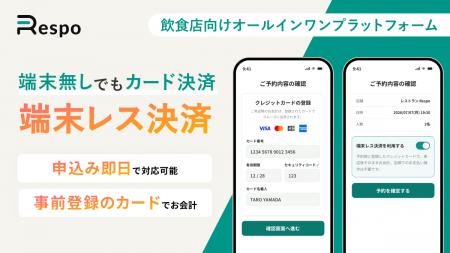 飲食店向けオールインワンプラットフォーム「Respo」 飲食店向けオールインワンプラットフォーム「Respo」