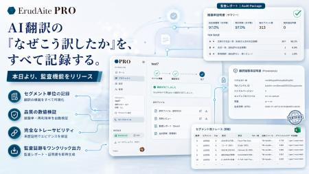 「なぜこう訳したか」説明責任を果たせるAI翻訳。Erud 「なぜこう訳したか」説明責任を果たせるAI翻訳。Erud