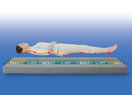 部位ごとに硬さを変えた7ゾーン設計の高機能マットレ