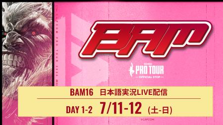 優勝賞金100万ドル「CAPCOM CUP 13」の予選大会「BAM 