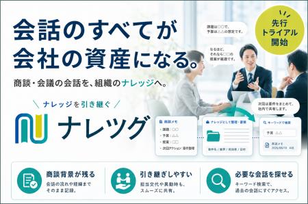 営業支援AIツール『ナレツグ』提供開始を控え、大手企 営業支援AIツール『ナレツグ』提供開始を控え、大手企