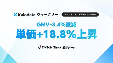 【Kalodataウィークリー】日本TikTok Shop市場、GMV33 【Kalodataウィークリー】日本TikTok Shop市場、GMV33